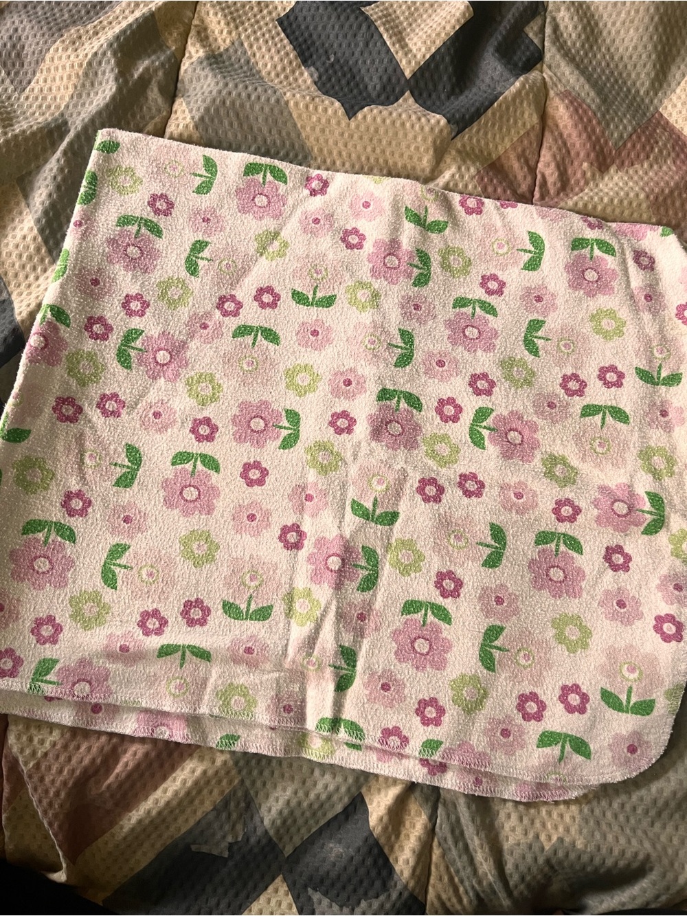 Carter's Pink Floral Baby Swaddle Blanket